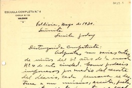 [Carta] 1930, may. 12, Valdivia, Chile[a] Lucila Godoy