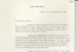 [Carta] 1952 dic. 19, París [a] Gabriela Mistral, Nápoles