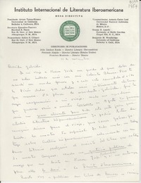 [Carta] [1954?] nov. 18, [Calif[ornia, EE.UU.] [a] Gabriela [Mistral]