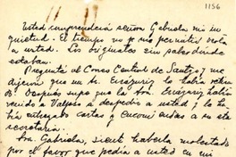 [Carta] 1938 jul. 18, Valparaíso, [Chile] [a] Gabriela Mistral, Lima, [Perú]