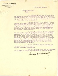 [Carta] 1938 ago. 8, Santiago, Chile [a] Gabriela Mistral, Lima, [Perú]