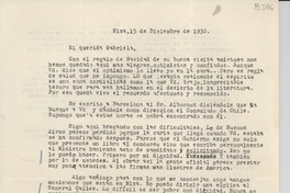 [Carta] 1932 dic. 15, Niza, [Francia] [a] Gabriela [Mistral]