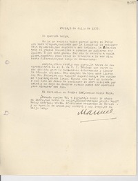 [Carta] 1933 jul. 5, París, [Francia] [a] [Gabriela Mistral]