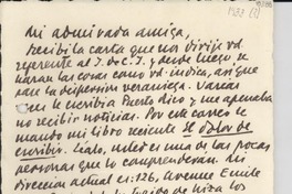 [Carta] [1933?], [París, Francia] [a] [Gabriela Mistral]