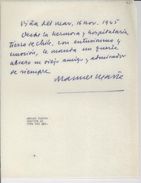 [Carta] 1945 nov. 16, Viña del Mar, [Chile] [a] [Gabriela Mistral]