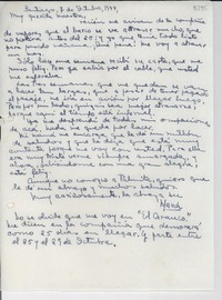 [Carta] 1944 oct. 7, Santiago, [Chile] [a] Gabriela [Mistral]