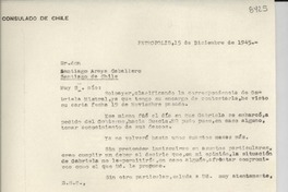 [Carta] 1945 dic. 15, Petrópolis [a] Santiago Araya Caballero, Santiago de Chile