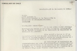 [Carta] 1945 dic. 23, Petrópolis [a] Abdón Andrade C., Valdivia
