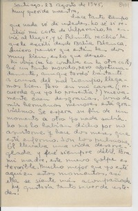 [Carta] 1945 ago. 23, Santiago, [Chile] [a] [Gabriela Mistral]