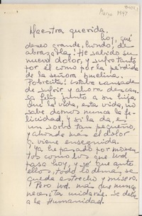 [Carta] [1947 marzo], Viña del Mar, [Chile] [a] [Gabriela Mistral]