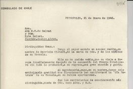 [Carta] 1946 ene. 21, Petrópolis [a] Ana M. V. de Salvat y Hebe Salvat, Buenos Aires