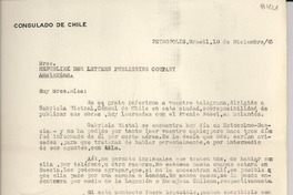 [Carta] 1945 dic. 10, Petrópolis, Brasil [a] Republiek der Lettern Publishing Company, Amsterdam, [Holanda]