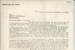 [Carta] 1945 dic. 5, Río de Janeiro [a] Esther de Cáceres, Montevideo