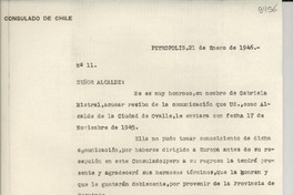 [Carta] 1946 ene. 21, Petrópolis [a] Alcalde de Ovalle, Roberto Jhon Barnes
