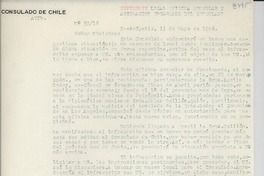 [Carta] 1946 mayo 11, Petrópolis, [Brasil] [al] Señor Ministro de Relaciones Exteriores, Santiago, Chile