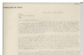 [Carta] 1946 mayo 23, Rio [de Janeiro], [Brasil] [a] Gabriela Mistral, [EE.UU.]