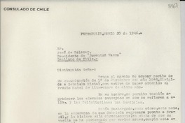 [Carta] 1946 mar. 20, Petrópolis [a] José de Salazar, Santiago de Chile