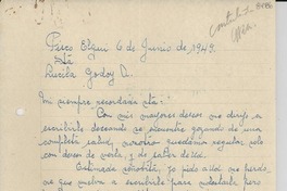 [Carta] 1949 jun. 6, Pisco Elqui, [Chile] [a] Lucila Godoy A.
