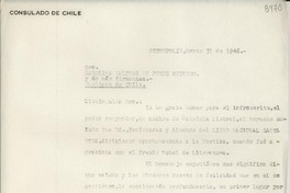 [Carta] 1946 mar. 31, Petrópolis [a] Carolina Salinas de Perez Reinoso, Santiago de Chile