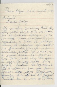[Carta] 1954 ago. 24, Pisco Elqui, [Chile] [a] Lucila Godoy