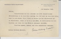 [Carta] 1945 nov. 24, [París, Francia] [a] Gabriela Mistral