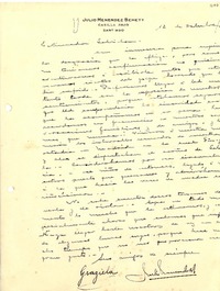 [Carta] 1943 oct. 12, Santiago [a] Gabriela Mistral