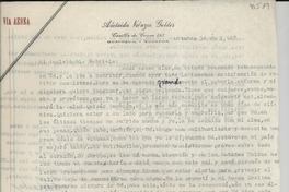 [Carta] 1947 oct. 14, Guayaquil, Ecuador [a] Gabriela [Mistral]