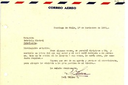 [Carta] 1943 nov. 17, Santiago [a] Gabriela Mistral, Petrópolis