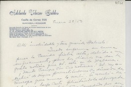 [Carta] [19]53 ene. 28, Guayaquil, Ecuador [a] Gabriela [Mistral]