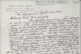 [Carta] 1956 ago. 17, Guayaquil [a] Gabriela Mistral