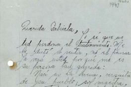 [Carta] 1943, Santiago [a] Gabriela Mistral