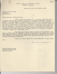 [Carta] 1948 nov. 8, Santiago de Chile [a] Gabriela Mistral, Los Ángeles, Estados Unidos
