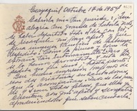 [Carta] 1954 oct. 17, Guayaquil, [Ecuador] [a] Gabriela [Mistral]