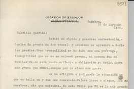[Carta] 1934 mayo 26, Ginebra [a] Gabriela Mistral, Madrid