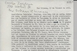 [Carta] 1952 feb. 15, New Orleans, [Estados Unidos] [a] Gabriela Mistral