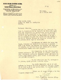[Carta] 1945 abr. 29, Santiago [a] Lucila Godoy, Petrópolis, Brasil