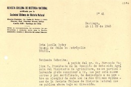 [Carta] 1945 abr. 29, Santiago [a] Lucila Godoy, Petrópolis, Brasil