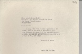 [Carta] [1952], [Italia] [a] Loreto Paras-Sulit, Manila, Filipinas