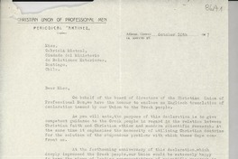 [Carta] 1947 Oct. 10, Atenas, [Grecia] [a] Gabriela Mistral, Santiago, Chile