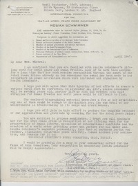 [Carta] 1947 Apr., [New York, EE.UU.] [a] Gabriela Mistral