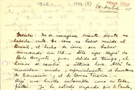 [Carta] 1944 dic. 15, Chile [a] Gabriela Mistral