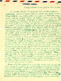 [Carta] 1945 ago. 22, Santiago, [Chile] [a] Gabriela [Mistral]