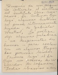 [Carta] [1937], [Alemania] [a] [Gabriela Mistral]