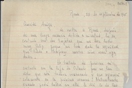 [Carta] 1945 sept. 27, Roma [a] Gabriela Mistral