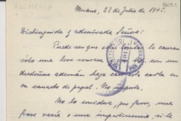 [Carta] 1945 jul. 23, Milán, [Italia] [a] [Gabriela Mistral]