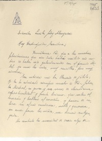 [Carta] 1945 dic. 5, Bolonia, [Italia] [a] Lucila Godoy Alcayaga