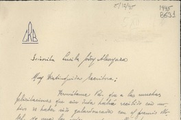 [Carta] 1945 dic. 5, Bolonia, [Italia] [a] Lucila Godoy Alcayaga