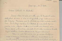 [Carta] 19346 feb. 25, Göppingen, Alemania [a] Gabriela Mistrals [i.e. Mistral]