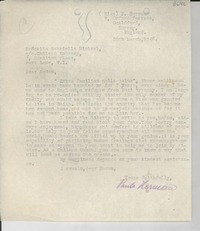 [Carta] 1946 Mar. 20, Surrey, England [a] Gabriella [i.e. Gabriela] Mistral, Park Lane, [England]