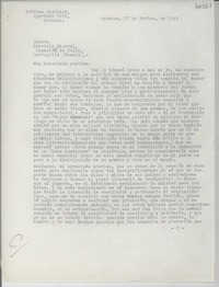 [Carta] 1945 nov. 17, Caracas [a] Gabriela Mistral, Petrópolis, Brasil